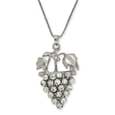 White Grapes Rhinestone Necklace