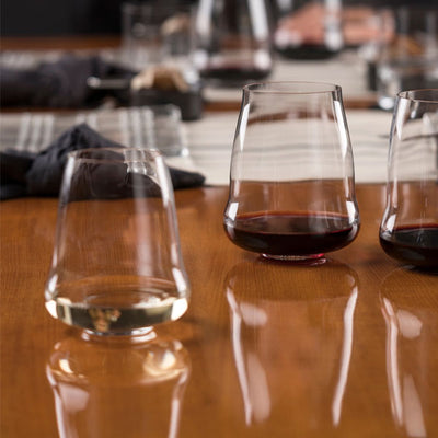 Riedel Winewings Riesling / Champagne Stemless Wine Glasses - Set of 2