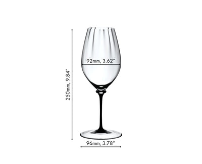 Riedel Fatto A Mano Performance Riesling - Black Stem/Clear Base