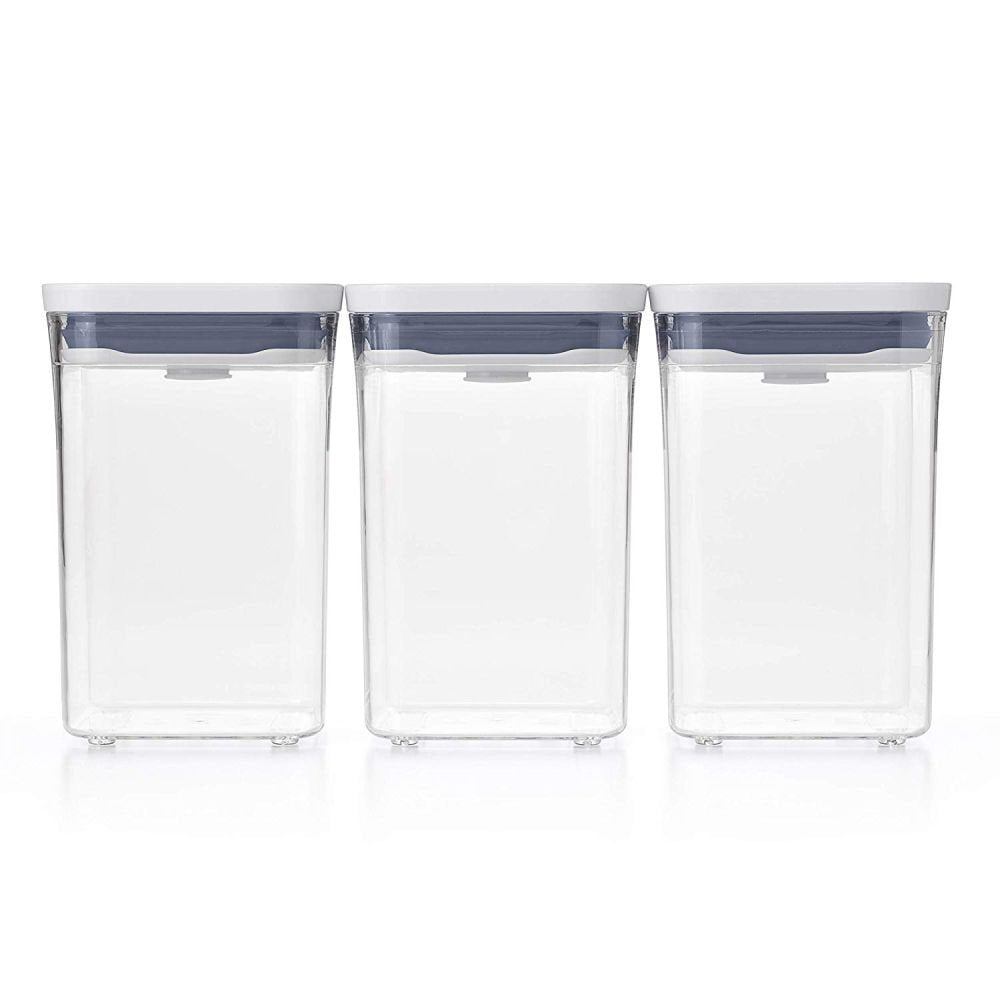 OXO GOOD GRIPS 3-PC SMALL SQUARE SHORT POP CONTAINER SET