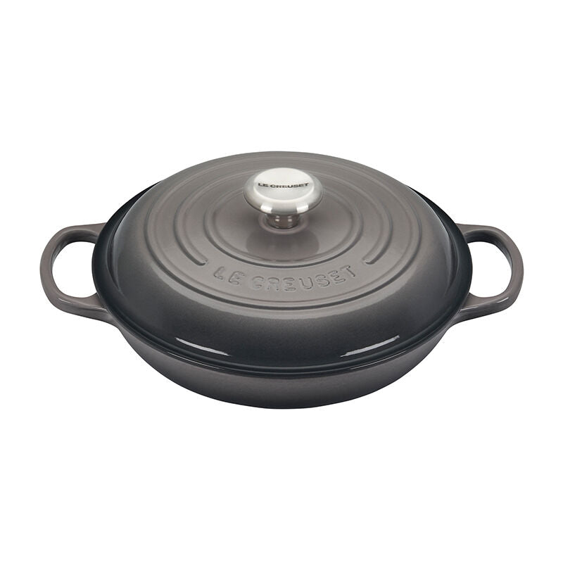 Le Creuset Signature 5 Quart Oval Enameled Cast Iron Dutch Oven - Oyst -  Winestuff