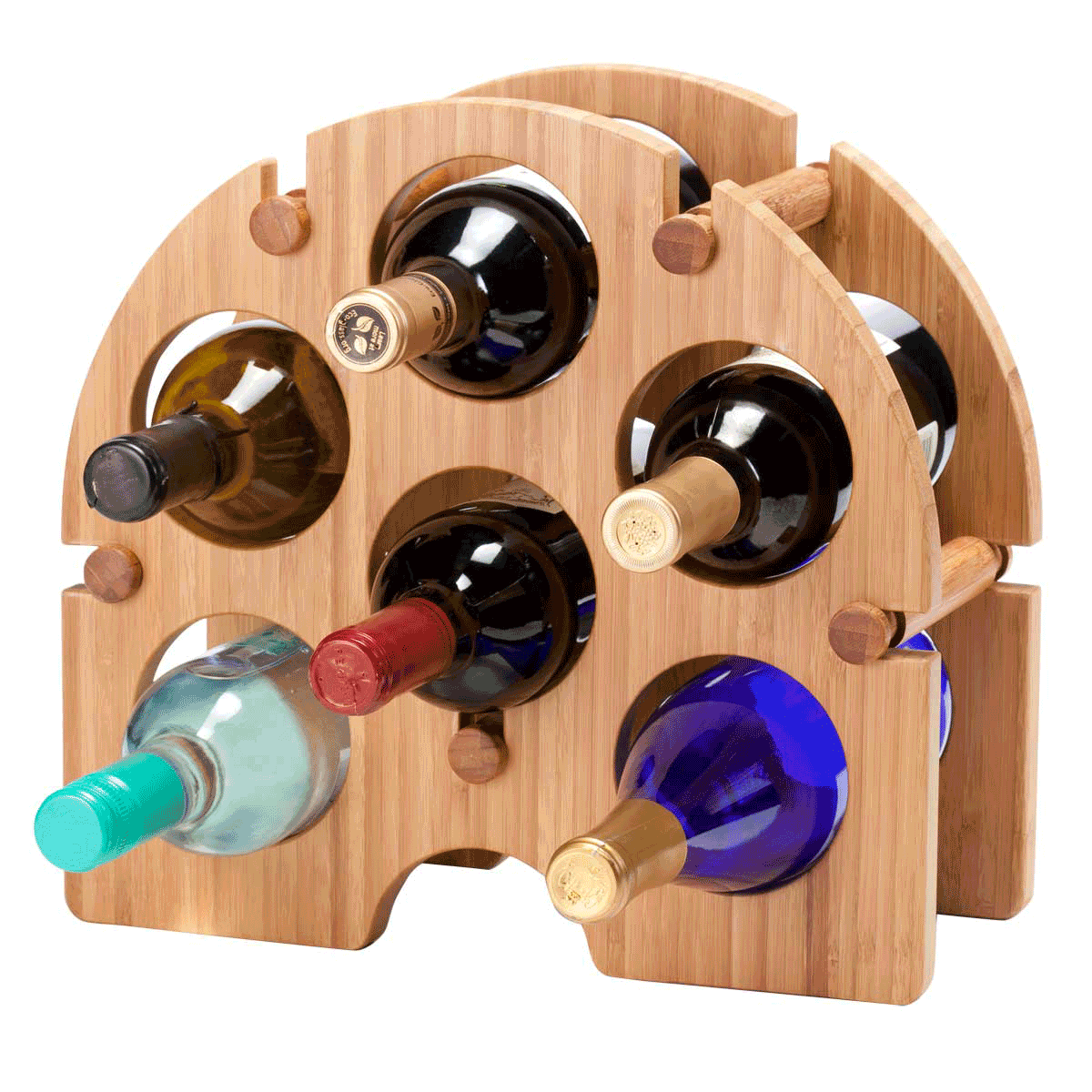 Bamboo Arch Rack- 6 Bottle