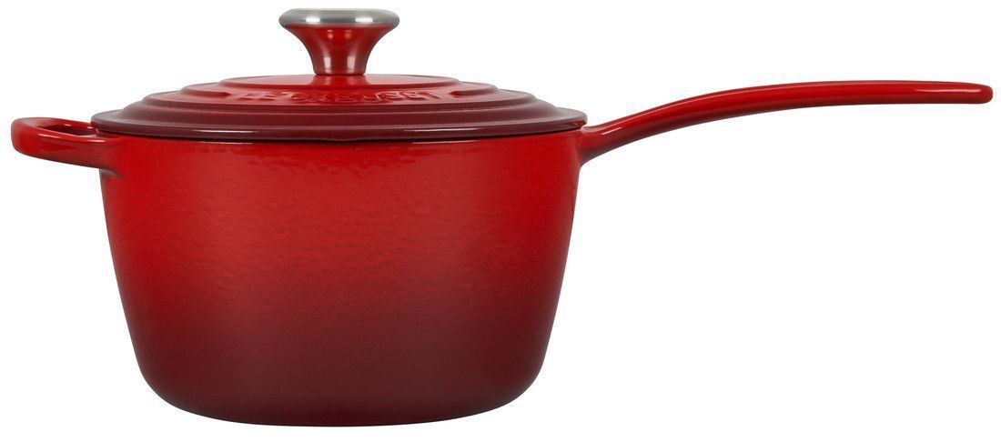 Le Creuset 9 Enameled Cast Iron Signature Handle Skillet Cerise Red