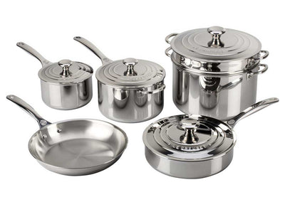 Le Creuset 10 Piece Stainless Steel Cookware Set