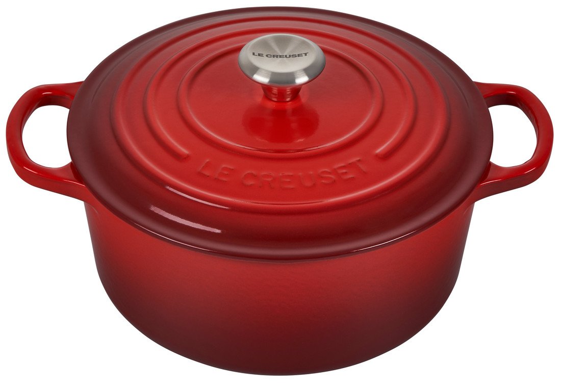 Le Creuset Signature 7.25 Quart Round Enameled Cast Iron Dutch Oven - Cerise