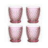 Villeroy & Boch Boston Colored DOF / Tumbler Glasses, Set of 4,  Rose,  11 oz