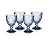 Villeroy & Boch Boston Colored Water Goblet Glasses, Set of 4,  Blue,  14 oz