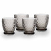 Villeroy & Boch Boston Colored DOF / Tumbler Glasses, Set of 4,  Smoke,  11 oz