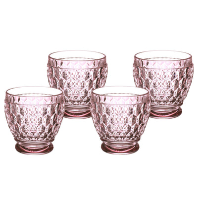 Villeroy & Boch Boston Colored Shot Glasses, Set of 4,  Rose,  2.75 oz