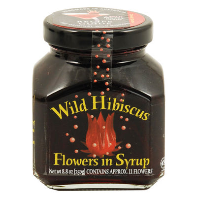 True Fabrications Wild Hibiscus Flowers in Syrup 11 Flower Jar 8.8 oz