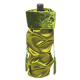 True Fabrications Green Satin Wine Bag