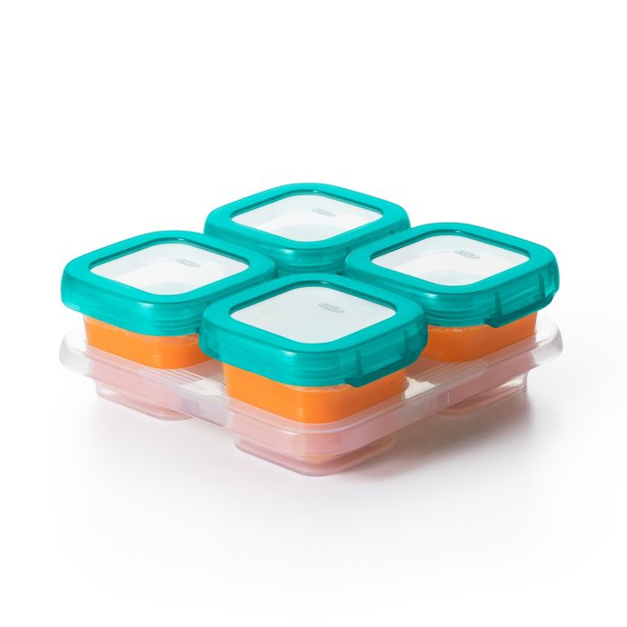 OXO Tot 4-Pack 4 oz. Baby Blocks Freezer Containers in Teal