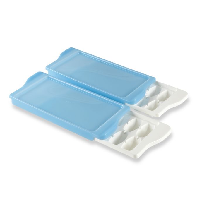 OXO Good Grips Ice Cube Trays with Lids in White/Blue (Set of 2)