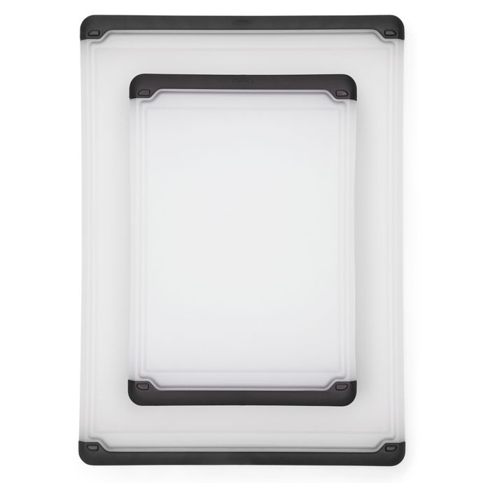 OXO Good Grips 2-Piece White Polypropylene Cutting Board Set
