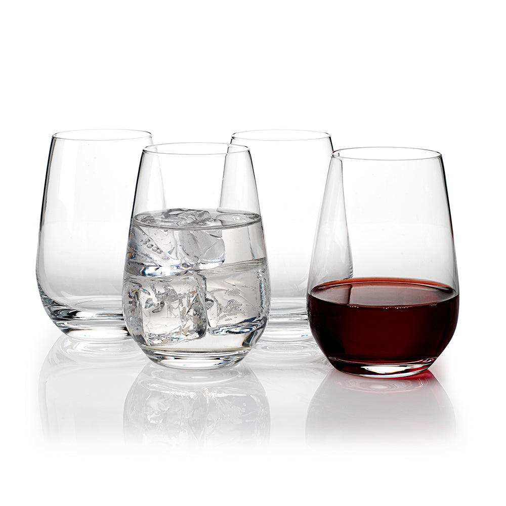 Villeroy & Boch Voice Basic Stemless Wine Glasses, Set of 4