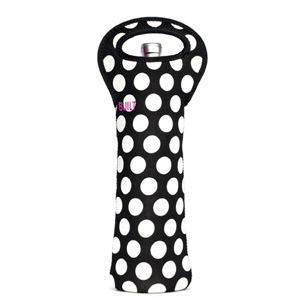 Built NY One Bottle Tote- Black and White Dot