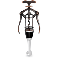 Antique Brass Corkscrew Bottle Stopper