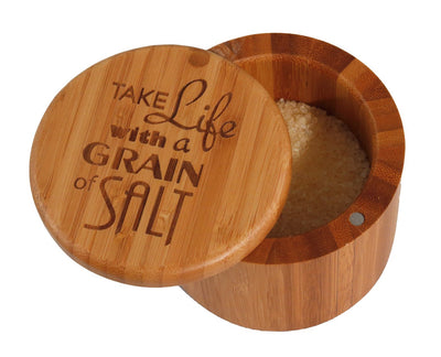 Totally Bamboo Grain Of Salt Salt Box - Winestuff