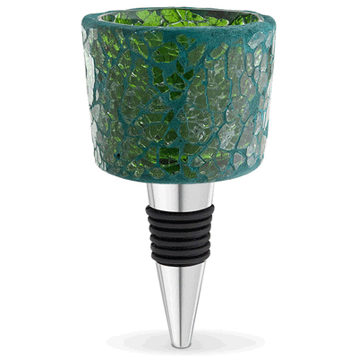 Green Mosaic Tealight Bottle Stopper