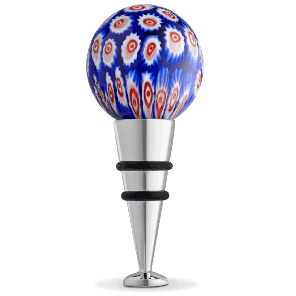 Cobalt Mille Fleur Bottle Stopper