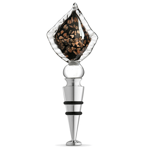 Black Leaf Bottle Stopper