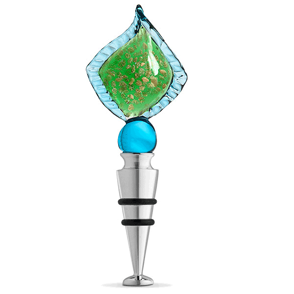 Aqua Leaf Bottle Stopper