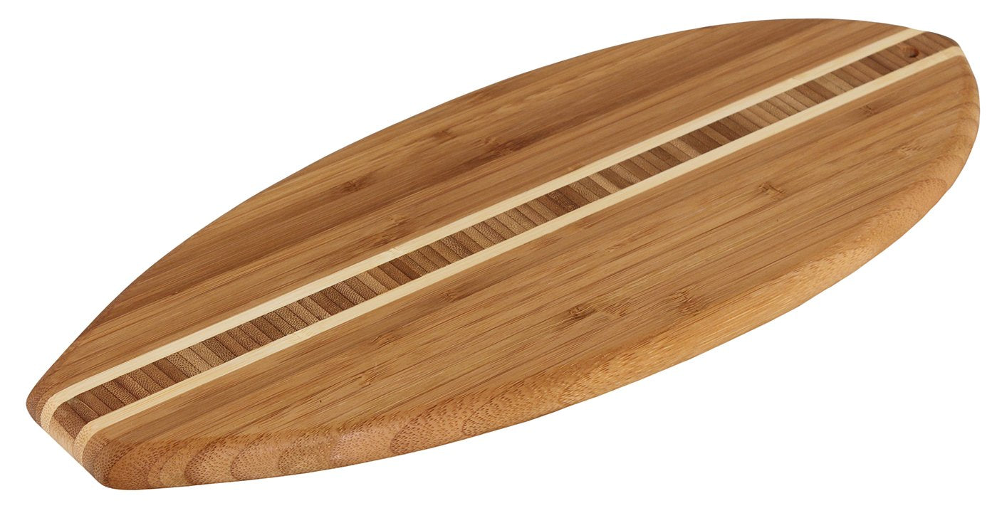 Totally Bamboo Lil' Surfer Surfboard Shaped Serving and Cutting Board