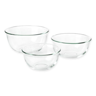 OXO Good Grips 3-Piece White Over Stainless-Steel Mixing Bowl Set