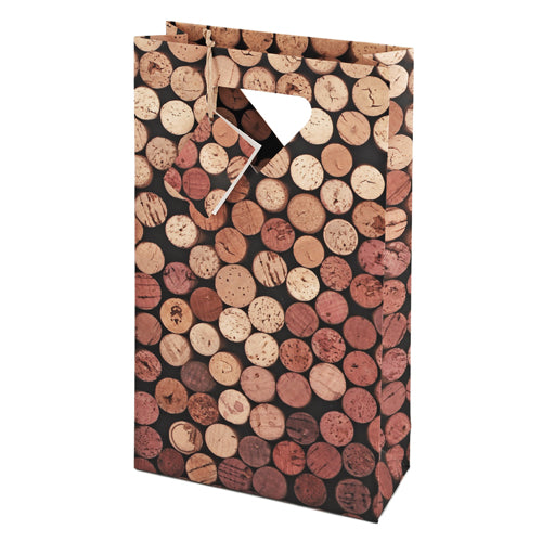 True Fabrications 2-Bottle Corks Wine Bag
