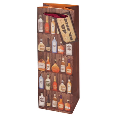True Fabrications Saloon Sack Illustrated Wine Bag