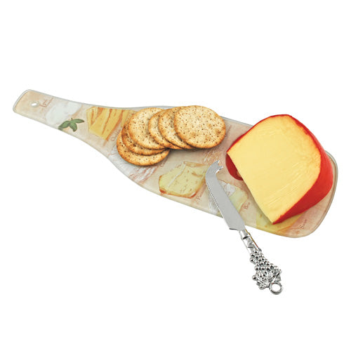 True Fabrications Say Cheese! Glass Cheese Board