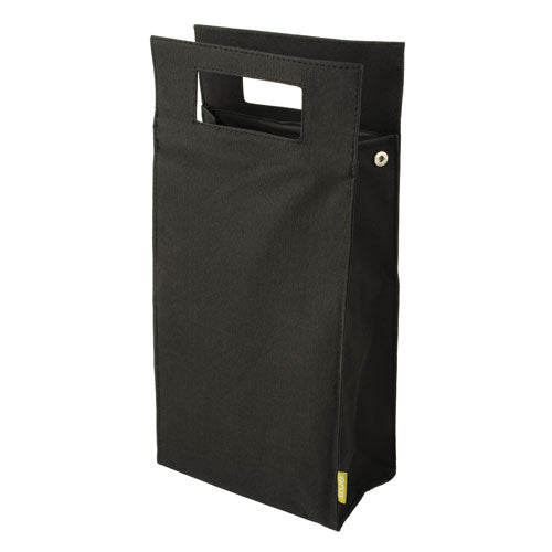 True Fabrications 2-Bottle Black Insulated Tote