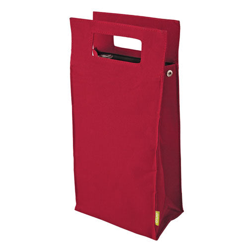 True Fabrications 2-Bottle Red Insulated Tote