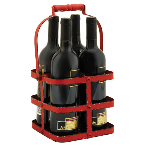 True Fabrications Rustic Red - 4 Bottle Carrier