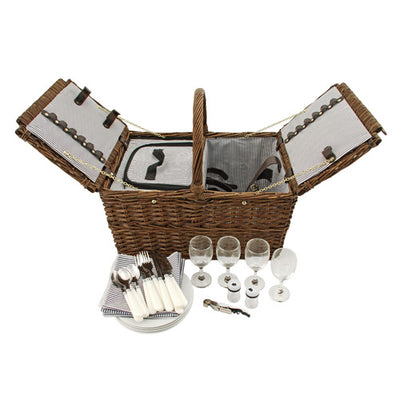 True Fabrications Picnic Basket for 4