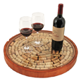 True Fabrications Lazy Susan Cork Display