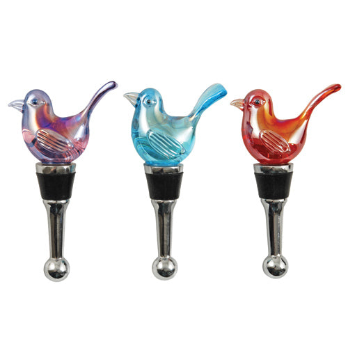 True Fabrications Assorted Little Bird Glass Stoppers