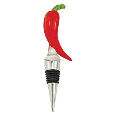 True Fabrications Glass Chili Pepper Bottle Stopper