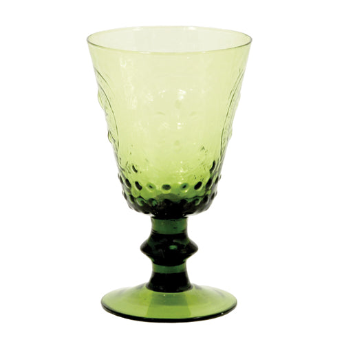 True Fabrications Lime Embossed Goblet