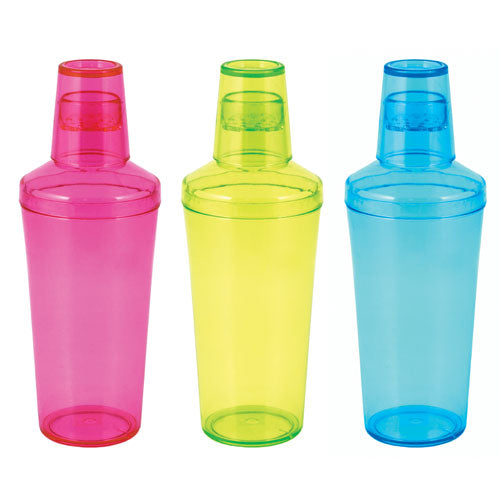 True Fabrications Assorted Neon Cocktail Shakers