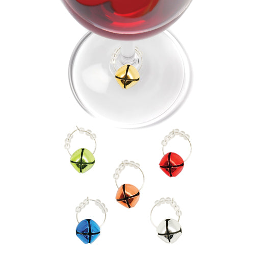 True Fabrications Jingle Bell Wine Charms