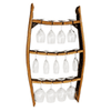 True Fabrications Brown Barrel Wall-Mounted Glass Rack