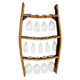 True Fabrications Brown Barrel Wall-Mounted Glass Rack