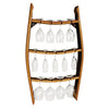 True Fabrications Brown Barrel Wall-Mounted Glass Rack