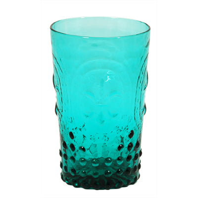 True Fabrications Aqua Embossed Tumbler