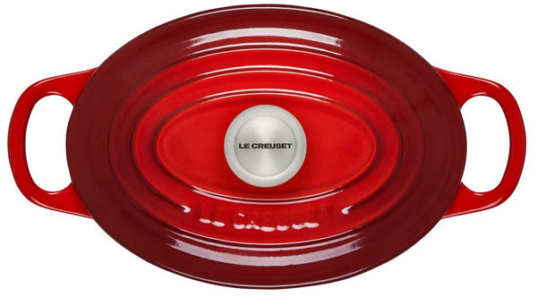 Le Creuset Signature Cast Iron 5 Quart Oval Dutch Oven, Cerise Red