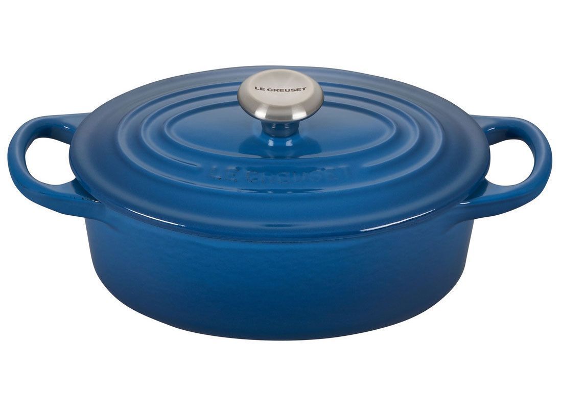 Le Creuset Signature 9-Qt. Round Marseille Blue Enameled Cast Iron