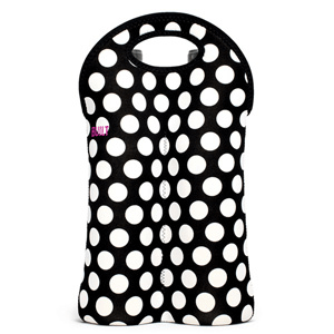 Built NY Two Bottle Tote- Black/White Dots