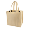 True Fabrications 6-Bottle Beige Non-Woven Tote