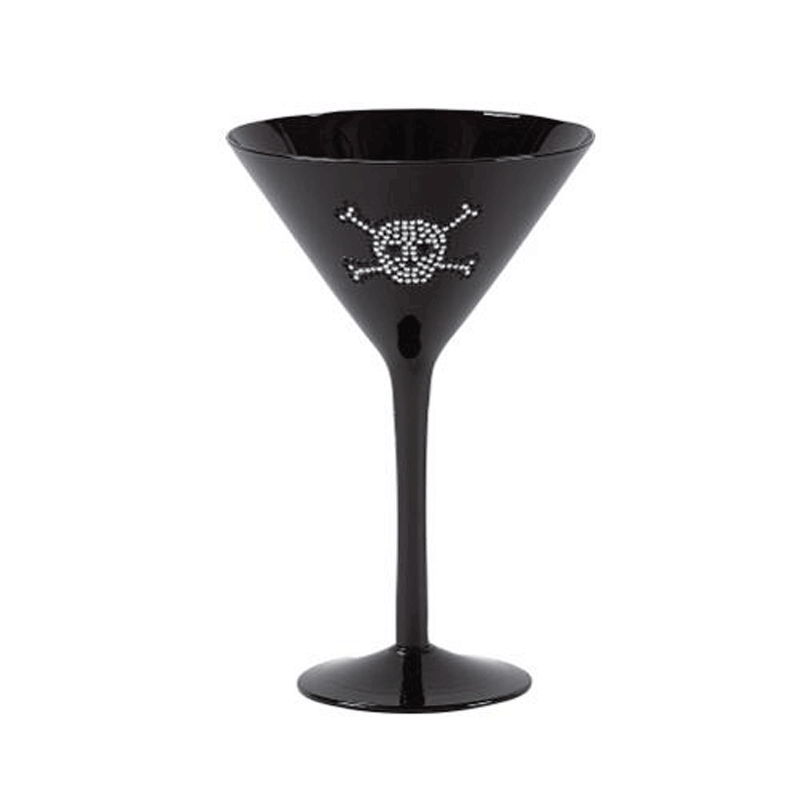 Boston Warehouse Bone Collector Rhinestone Martini Glass